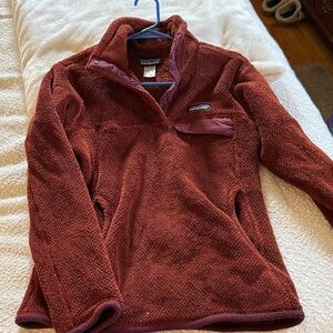 Patagonia Retool Maroon Fleece Quarter-Zip Pullover